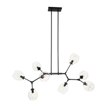 Load image into Gallery viewer, Nexpo Linear Pendant Light in Coal (8-Light).
