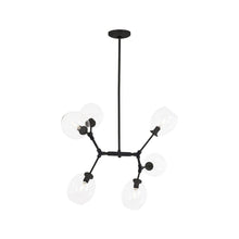 Load image into Gallery viewer, Nexpo Pendant Light in Coal (6-Light).
