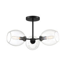 Load image into Gallery viewer, Nexpo Semi-Flush Mount Ceiling Light in Coal.
