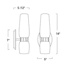 Load image into Gallery viewer, Flame Wall Light - line drawing.
