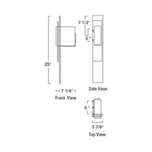 Load image into Gallery viewer, Oak Outdoor LED Wall Light - line drawing.
