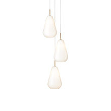 Load image into Gallery viewer, Anoli Chandelier in Opal White (3-Light).
