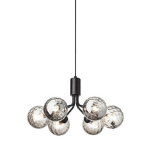 Load image into Gallery viewer, Apiales Chandelier in Satin Black/Optic Smoked (6-Light).
