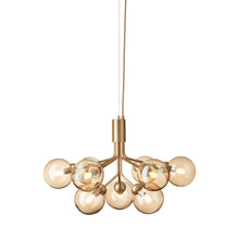 Load image into Gallery viewer, Apiales Chandelier in Brushed Brass/Gold (9-Light).
