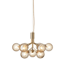 Load image into Gallery viewer, Apiales Chandelier in Brushed Brass/Optic Gold (9-Light).
