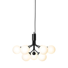 Load image into Gallery viewer, Apiales Chandelier in Satin Black/Opal White (9-Light).
