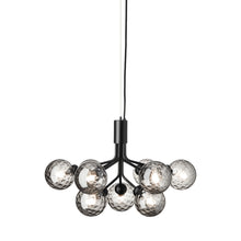 Load image into Gallery viewer, Apiales Chandelier in Satin Black/Optic Smoked (9-Light).
