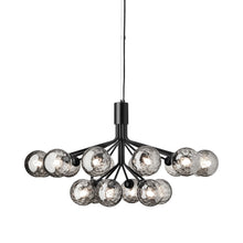 Load image into Gallery viewer, Apiales Chandelier in Satin Black/Optic Smoked (18-Light).
