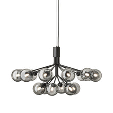 Load image into Gallery viewer, Apiales Chandelier in Satin Black/Smoked Black (18-Light).
