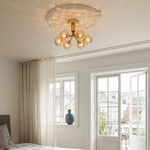 Load image into Gallery viewer, Apiales Semi Flush Mount Ceiling Light in bedroom.
