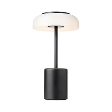 Load image into Gallery viewer, Blossi LED Mini Portable Table Lamp in Black/Opal.
