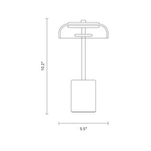 Load image into Gallery viewer, Blossi LED Mini Portable Table Lamp - line drawing.
