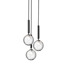 Load image into Gallery viewer, Miira Chandelier in Rock Grey/Optic Clear (3-Light/13.6-Inch).
