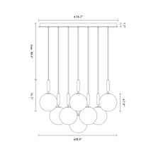Load image into Gallery viewer, Miira Chandelier - line drawing.
