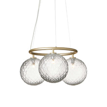 Load image into Gallery viewer, Miira Circular Chandelier in Brass/Optic Clear (3-Light).
