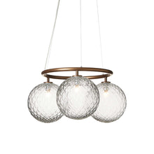 Load image into Gallery viewer, Miira Circular Chandelier in Dark Bronze/Optic Clear (3-Light).
