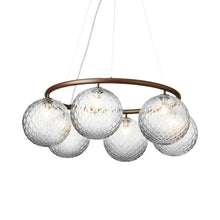 Load image into Gallery viewer, Miira Circular Chandelier in Dark Bronze/Optic Clear (6-Light).
