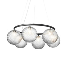 Load image into Gallery viewer, Miira Circular Chandelier in Rock Grey/Optic Clear (6-Light).

