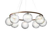 Load image into Gallery viewer, Miira Circular Chandelier in Dark Bronze/Optic Clear (8-Light).
