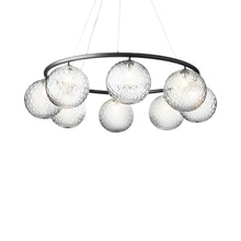 Load image into Gallery viewer, Miira Circular Chandelier in Rock Grey/Optic Clear (8-Light).
