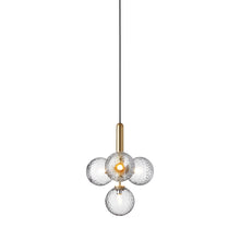 Load image into Gallery viewer, Miira Multi Pendant Light in Brass/Optic Clear.

