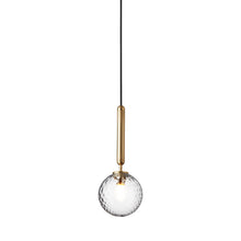 Load image into Gallery viewer, Miira Pendant Light in Brass/Optic Clear (Medium).
