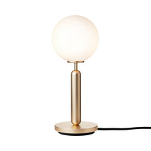 Load image into Gallery viewer, Miira Table Lamp in Brass/Opal White.
