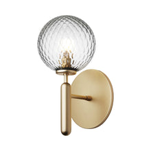 Load image into Gallery viewer, Miira Wall Light in Brass/Optic Clear.
