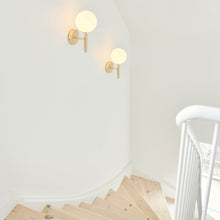 Load image into Gallery viewer, Miira Wall Light in stairway.
