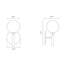 Load image into Gallery viewer, Miira Wall Light - line drawing.
