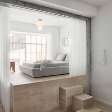 Load image into Gallery viewer, Rizzatto Semi Flush Mount Ceiling Light in bedroom.
