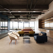 Load image into Gallery viewer, Ola™ LED Linear Pendant Light in living room.

