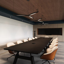 Load image into Gallery viewer, Ola™ Tri-Star LED Pendant Light in office.
