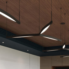 Load image into Gallery viewer, Ola™ Tri-Star LED Pendant Light in office.
