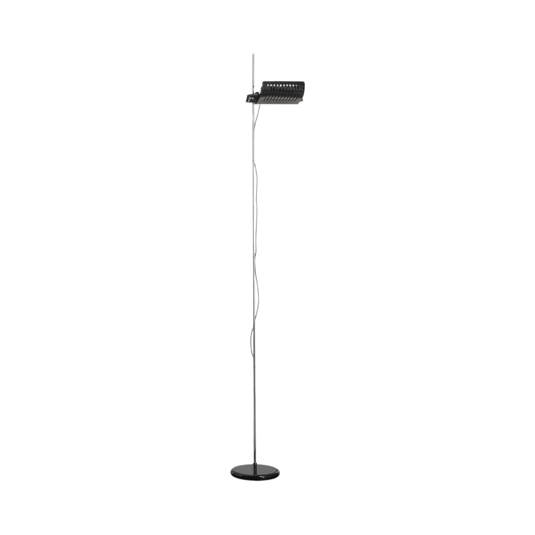 Colombo LED Floor Lamp in Lacquered Black.