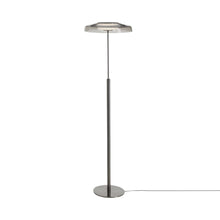 Load image into Gallery viewer, Dora LED Floor Lamp in Satin Black Nickel/Smokey Grey.
