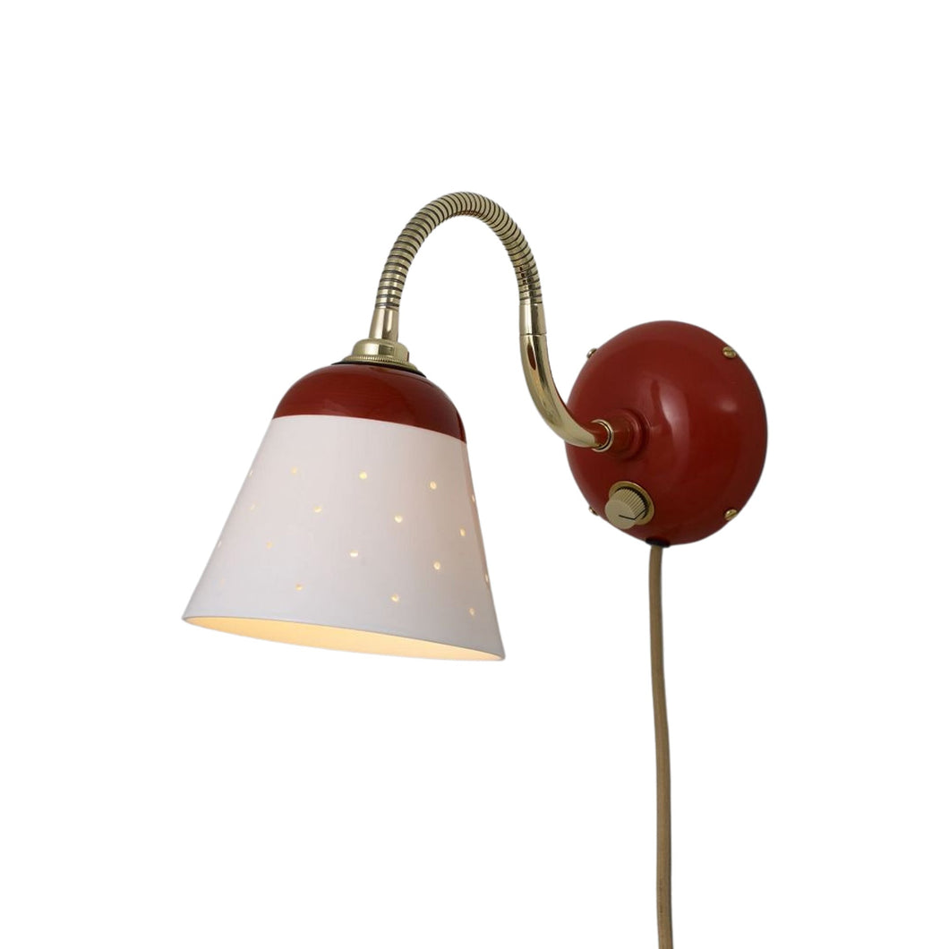 Alma Plug-In Wall Light in Coral.