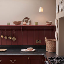 Load image into Gallery viewer, Antique Brass Pendant Light in kitchen.
