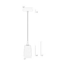Load image into Gallery viewer, Antique Brass Pendant Light - line drawing.
