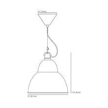 Load image into Gallery viewer, BB1 Pendant Light - line drawing.
