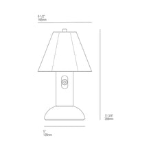 Load image into Gallery viewer, Blossom Outdoor LED Portable Table Lamp - line drawing.
