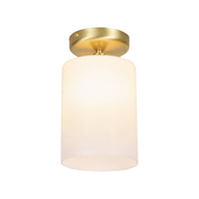 Load image into Gallery viewer, Brompton Flush Mount Ceiling Light in Satin Brass (Small).
