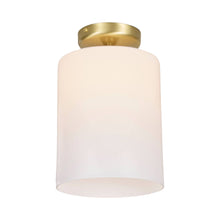 Load image into Gallery viewer, Brompton Flush Mount Ceiling Light in Satin Brass (Large).
