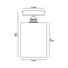 Load image into Gallery viewer, Brompton Flush Mount Ceiling Light - line drawing.
