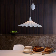 Load image into Gallery viewer, Christie Rise &amp; Fall Pendant Light in dining room.
