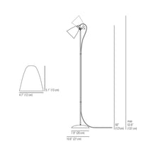 Load image into Gallery viewer, Circle Line Floor Lamp - line drawing.
