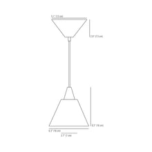 Load image into Gallery viewer, Circus Prismatic Pendant Light - line drawing.
