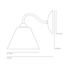 Load image into Gallery viewer, Circus Prismatic Wall Light - line drawing.

