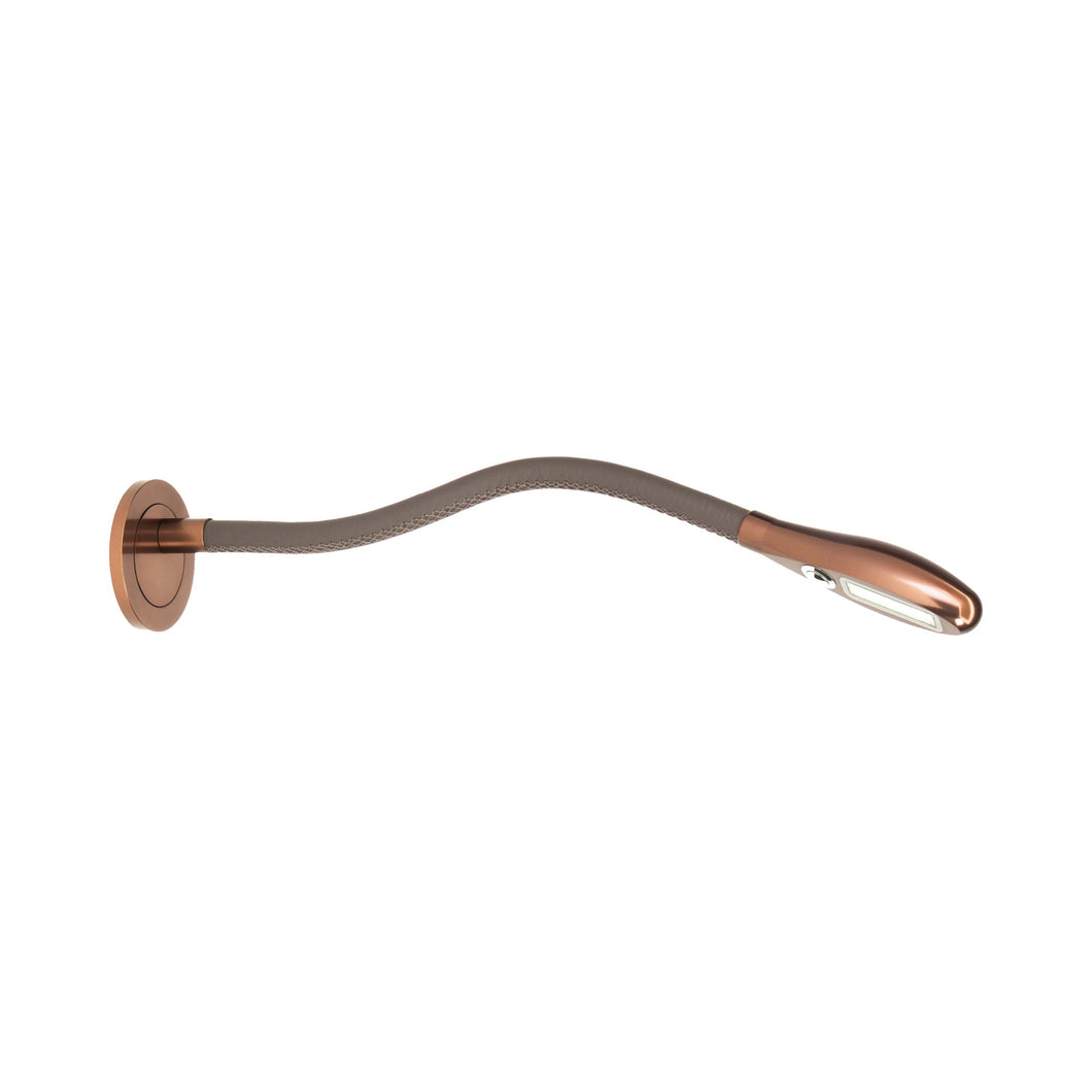 Cirrus Escutcheon LED Wall Light in Anodised Bronze/Mushroom.