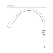 Load image into Gallery viewer, Cirrus Over The Bedhead LED Wall Light - line drawing.
